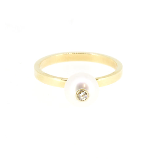 Pearl Diamond Ring