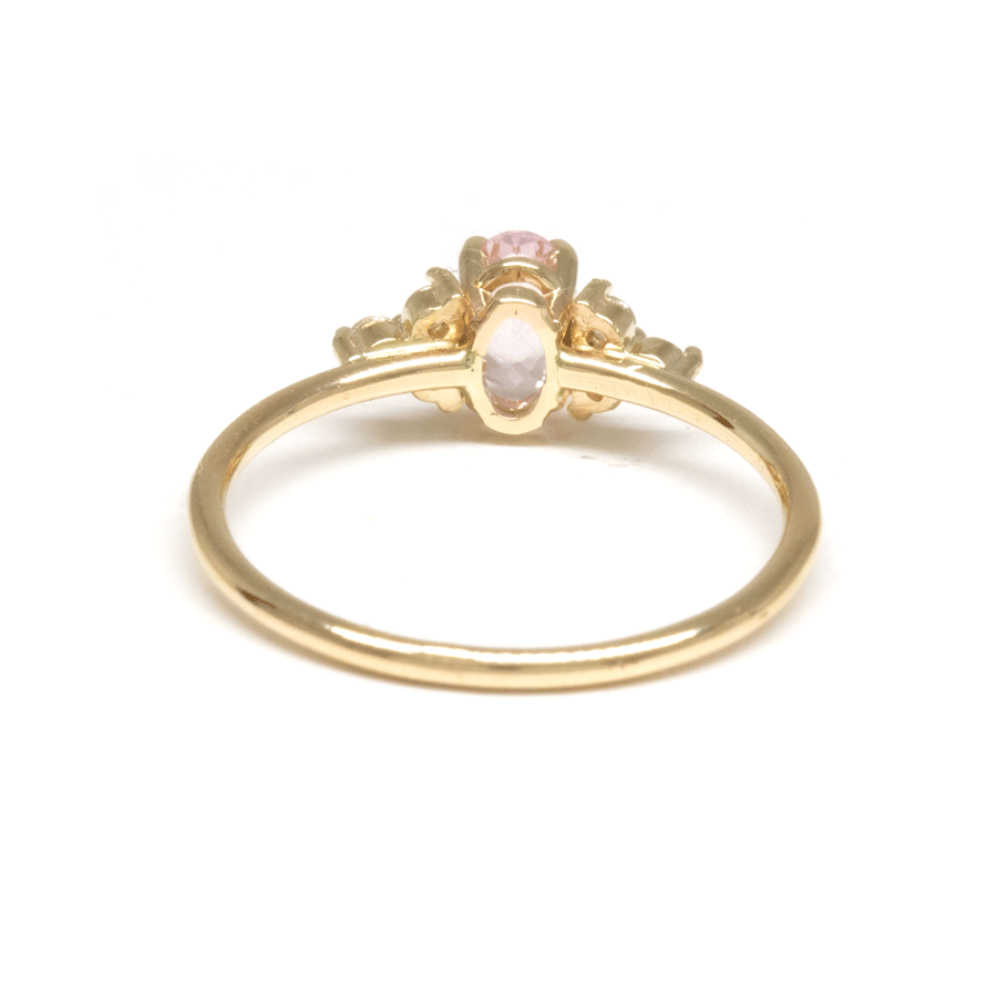 Petite Pink Morganite Diamond Ring