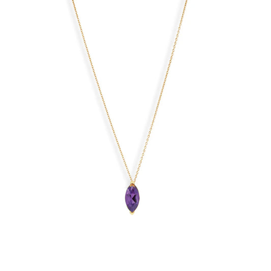 Marquise Gem Pendant Necklace