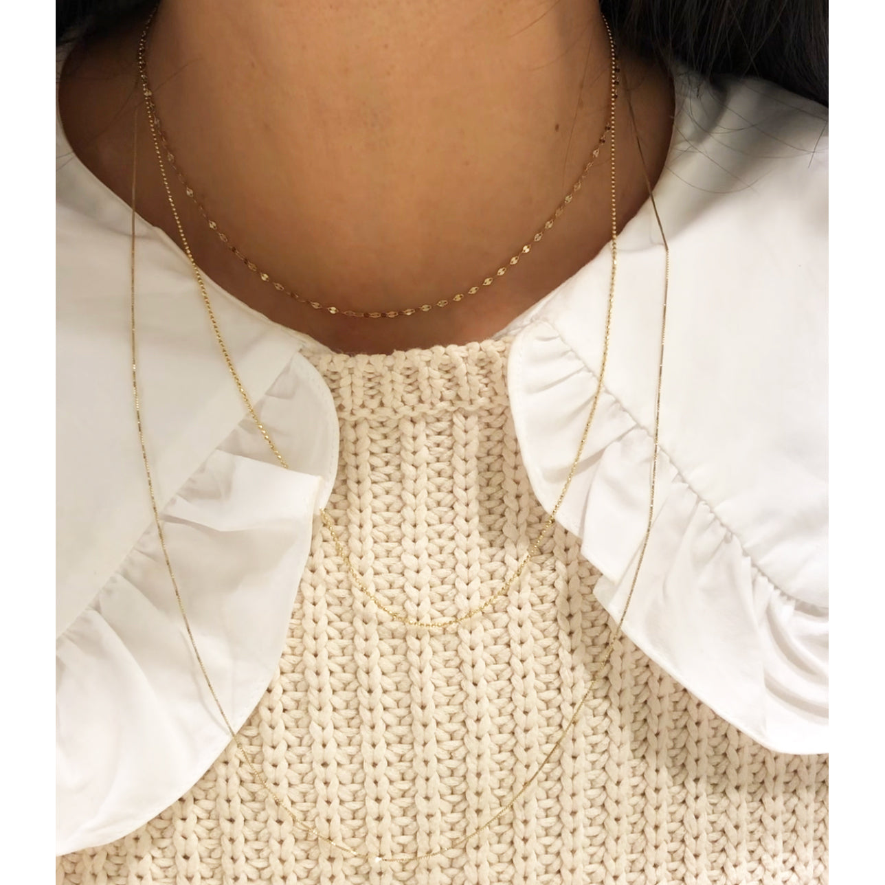 Petite Gold Bead Necklace