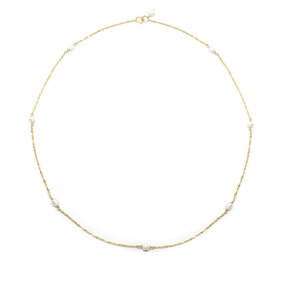 Pearl Station Shimmer Necklace