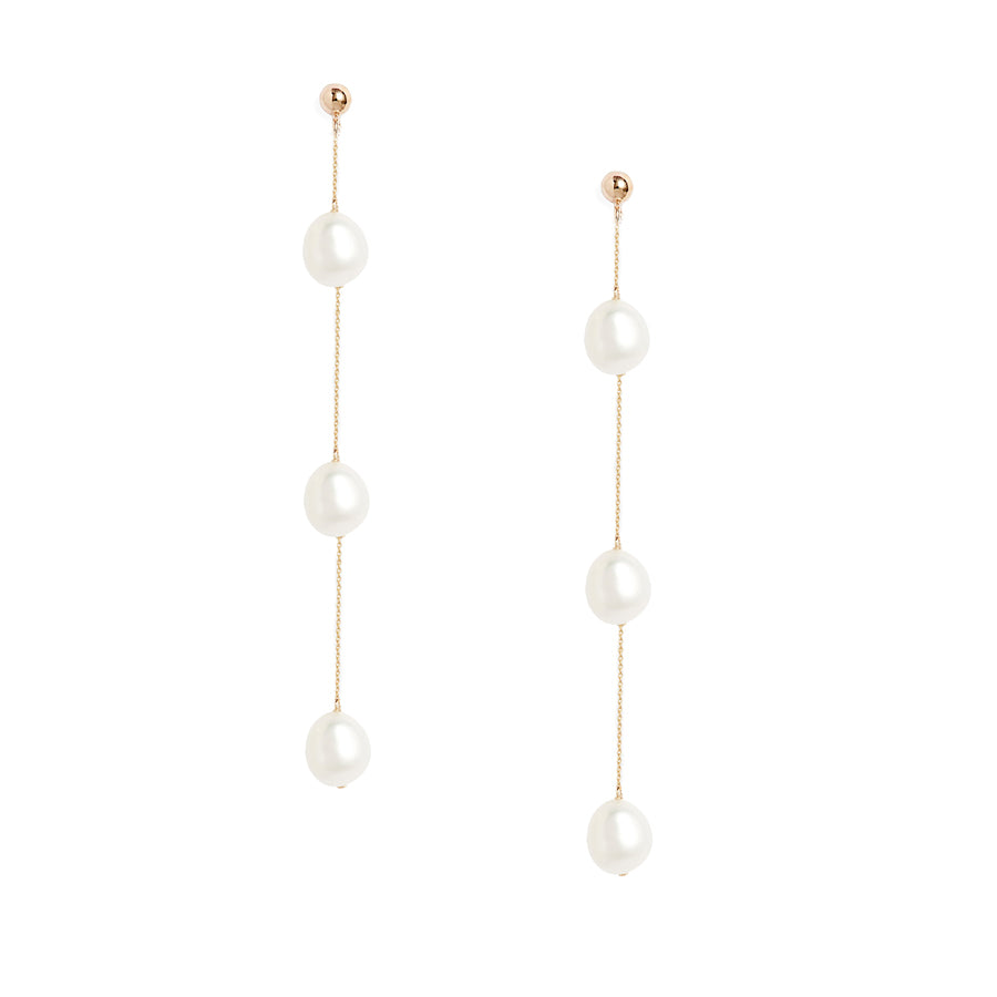 Triple Baroque Pearl Earrings