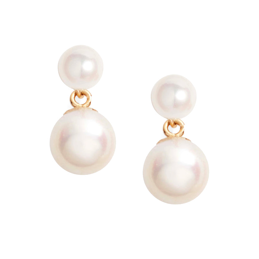 Double Pearl Earrings