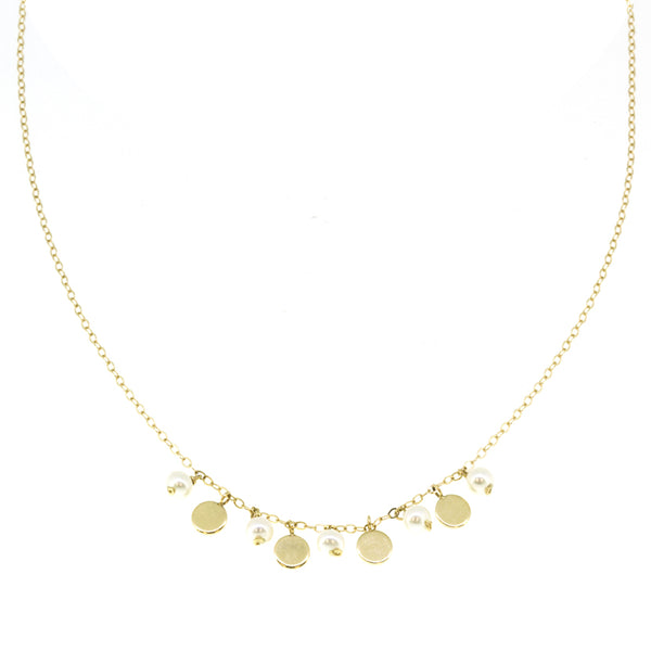 Pearl Gold Confetti Necklace – POPPY FINCH